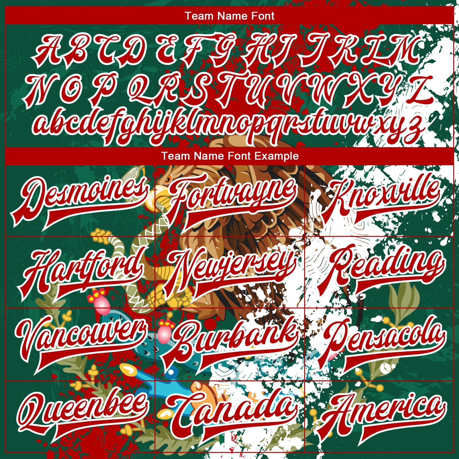 Custom Kelly Green Red-White Mexico 3D Bomber Full-Snap Varsity Letterman Jacket