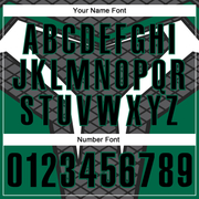 Custom Steel Gray Black-Kelly Green 3D Tennis Performance Polo Shirt