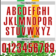 Custom White Red Green-Bay Orange 3D St. Patrick's Day Shamrock Performance Polo Shirt