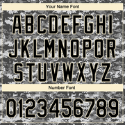 Custom Camo Black-Cream 3D Performance Salute To Service Golf Polo Shirt