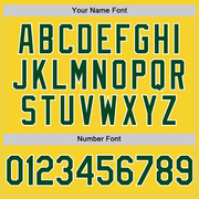 Custom Yellow Green-White Performance Vapor Golf Polo Shirt