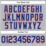 Custom Gray Royal-Red Performance Vapor Golf Polo Shirt