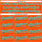 Custom Orange Kelly Green-White Performance Vapor Golf Polo Shirt