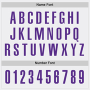 Custom White Purple Performance Golf Polo Shirt