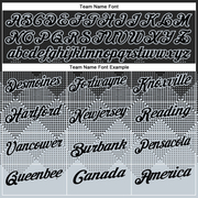 Custom Black Silver 3D Pattern Design Gradient Square Shape Performance Polo Shirt