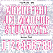 Custom White Hot Pink 3D Bowling Vintage Floral Performance Polo Shirt