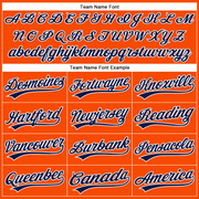 Custom Orange Navy-White Performance Vapor Golf Polo Shirt