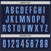 Custom Navy Light Blue Performance Golf Polo Shirt