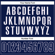 Custom Navy Navy-White Performance Vapor Golf Polo Shirt