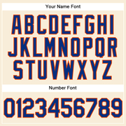 Custom Cream Royal-Orange Performance Vapor Golf Polo Shirt