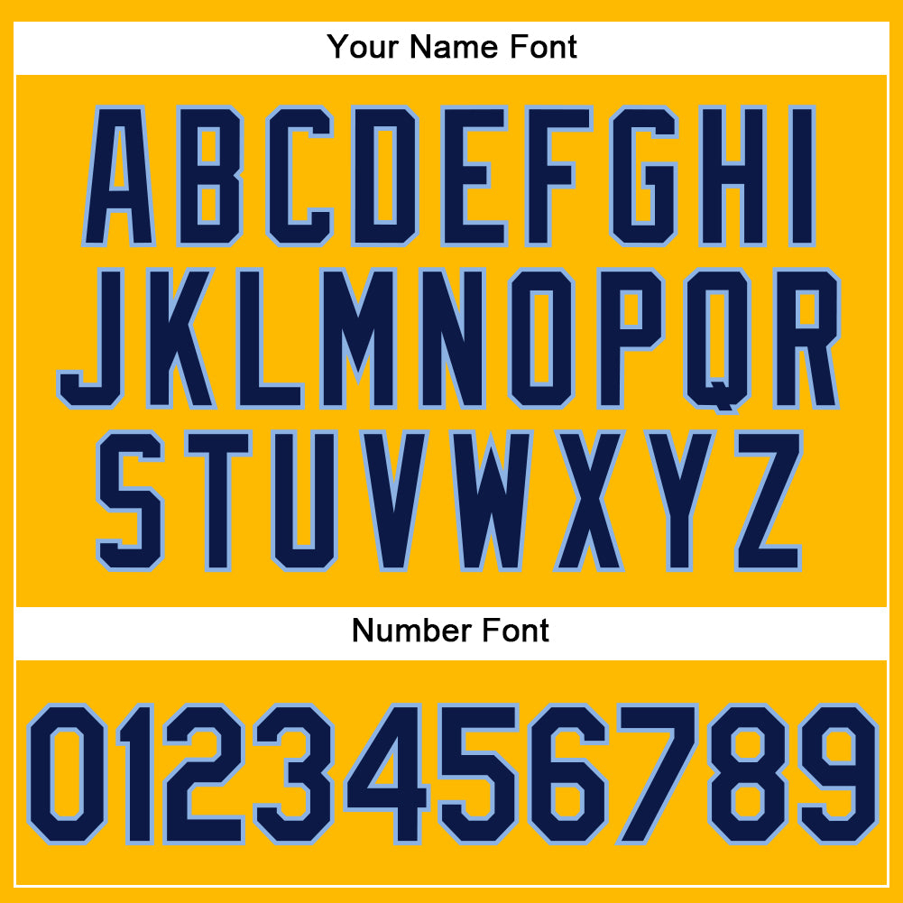 Custom Gold Navy-Light Blue Performance Vapor Golf Polo Shirt