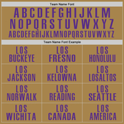 Custom Old Gold Purple Performance Golf Polo Shirt