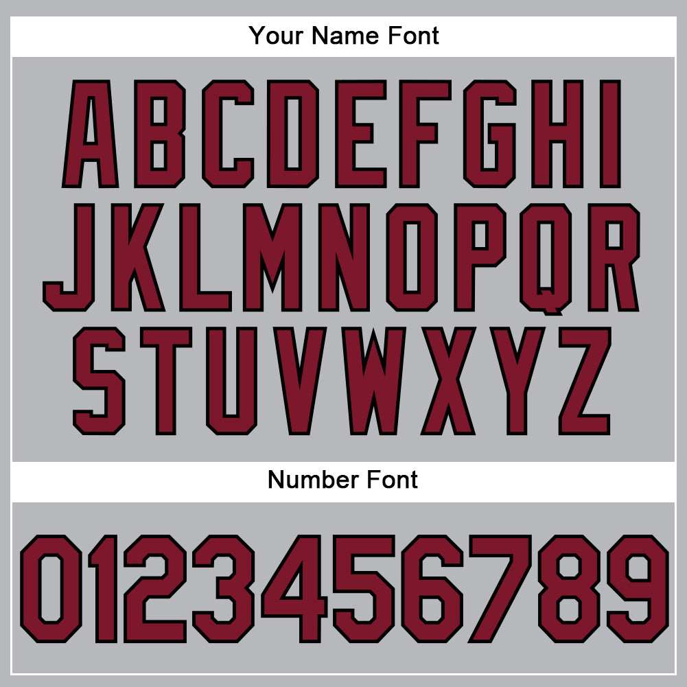 Custom Gray Crimson-Black Performance Vapor Golf Polo Shirt