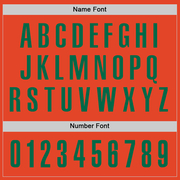 Custom Orange Kelly Green Performance Golf Polo Shirt