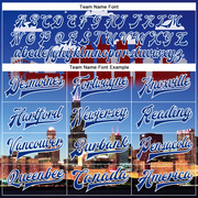 Custom Royal Red-White Chicago Illinois City Edition 3D Bomber Full-Snap Varsity Letterman Jacket