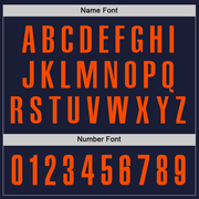 Custom Navy Orange Performance Golf Polo Shirt