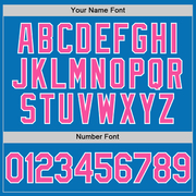 Custom Blue Pink-White Performance Vapor Golf Polo Shirt