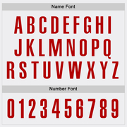 Custom White Red Performance Golf Polo Shirt