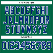 Custom Kelly Green Royal-White Performance Vapor Golf Polo Shirt