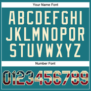 Custom Teal Vintage USA Flag-Cream Performance Vapor Golf Polo Shirt