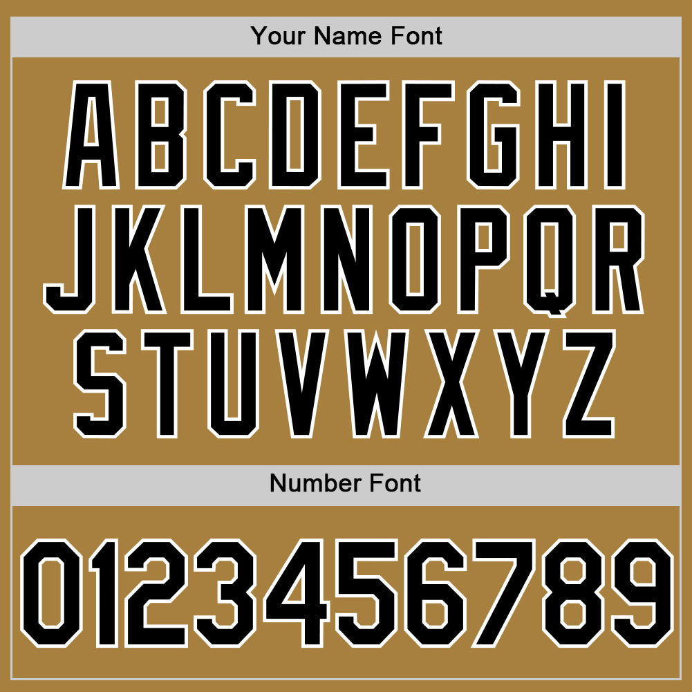 Custom Old Gold Black-White Performance Vapor Golf Polo Shirt