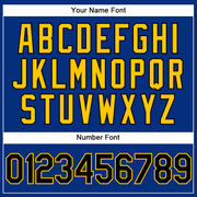 Custom Royal Black-Yellow Performance Vapor Golf Polo Shirt