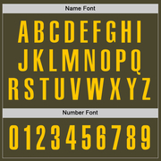 Custom Olive Yellow Performance Salute To Service Golf Polo Shirt