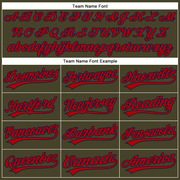 Custom Olive Red-Navy Performance Vapor Salute To Service Golf Polo Shirt