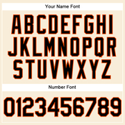 Custom Cream Black-Orange Performance Vapor Golf Polo Shirt