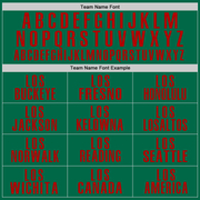 Custom Kelly Green Red Performance Golf Polo Shirt