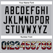 Custom Gray Vintage USA Flag-Black Performance Vapor Golf Polo Shirt