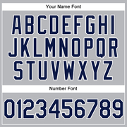 Custom Gray Navy-White Performance Vapor Golf Polo Shirt