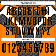 Custom Steel Gray Black-Bay Orange 3D Tennis Performance Polo Shirt