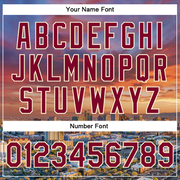 Custom Maroon Cream Phoenix Arizona City Edition 3D Bomber Full-Snap Varsity Letterman Jacket