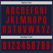 Custom Navy Red Performance Golf Polo Shirt