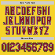 Custom Yellow Crimson Cream-Black Performance Vapor Golf Polo Shirt