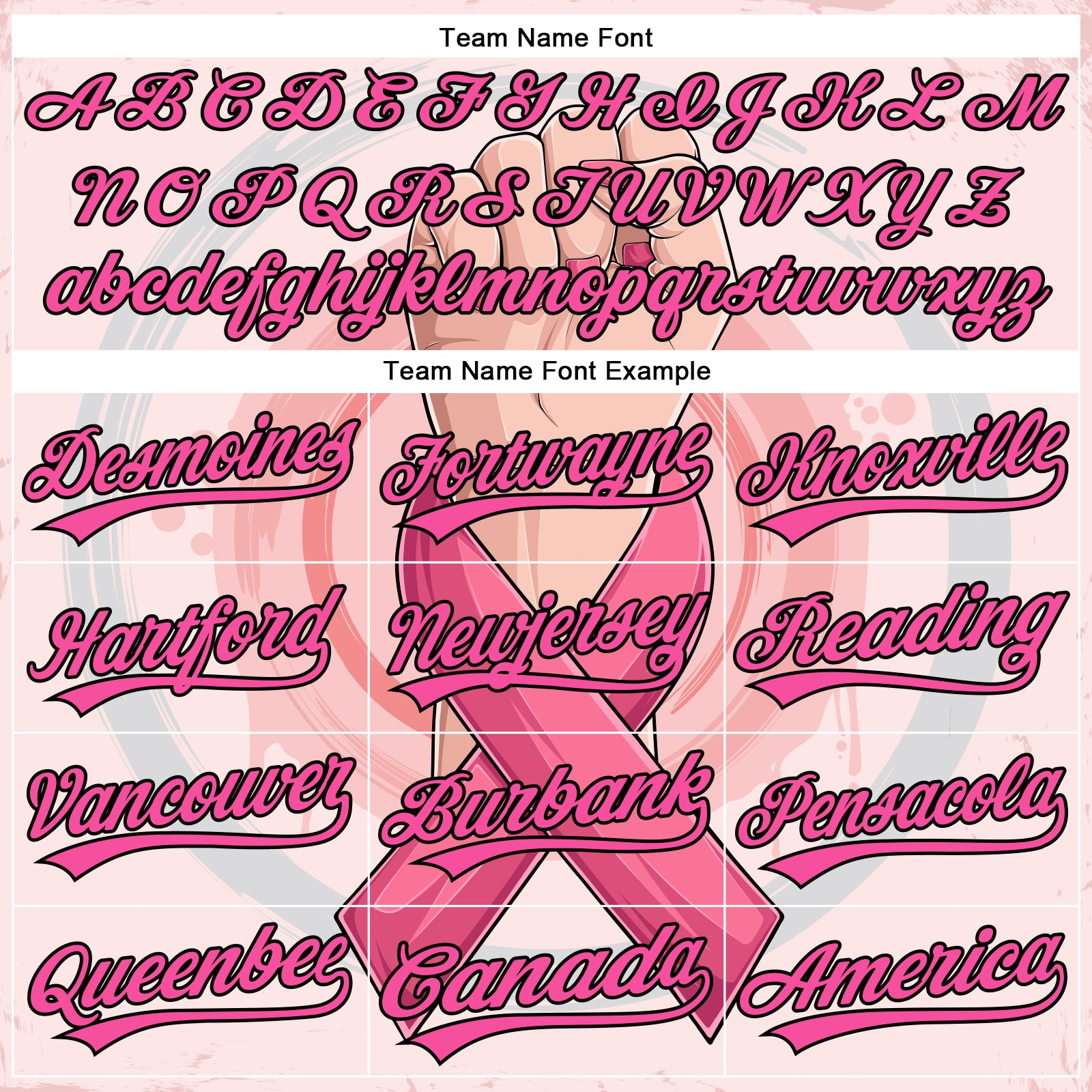 Custom Light Pink Pink-Black 3D Breast Cancer Awareness Month With Woman Hand And Pink Ribbon Women Health Care Support Performance Polo Shirt