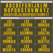 Custom Olive Yellow Performance Salute To Service Golf Polo Shirt