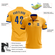 Custom Gold Royal Performance Golf Polo Shirt