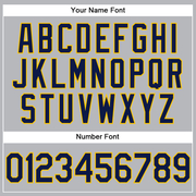 Custom Gray Navy-Yellow Performance Vapor Golf Polo Shirt
