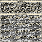 Custom Camo Black-Cream 3D Performance Salute To Service Golf Polo Shirt