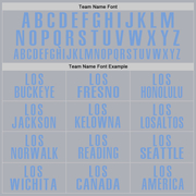 Custom Gray Light Blue Performance Golf Polo Shirt