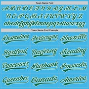 Custom Sky Blue Kelly Green-White Performance Vapor Golf Polo Shirt