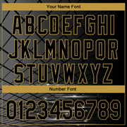 Custom Black Old Gold 3D Pattern Design Billiards Performance Polo Shirt