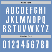 Custom Light Blue White Performance Golf Polo Shirt