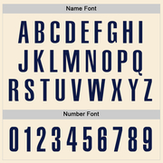 Custom Cream Navy Performance Golf Polo Shirt