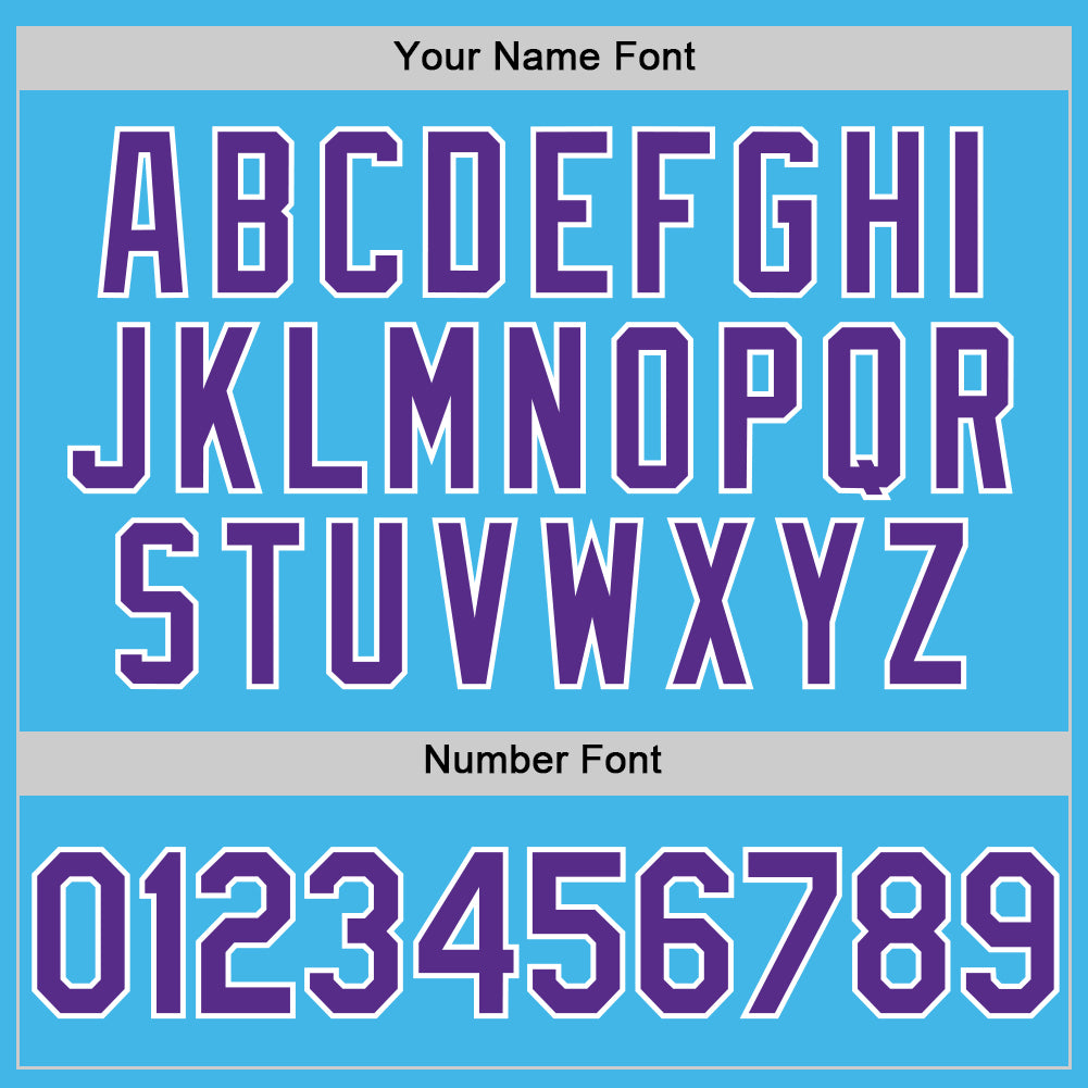 Custom Sky Blue Purple-White Performance Vapor Golf Polo Shirt