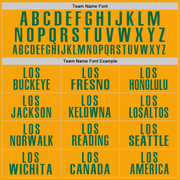 Custom Gold Kelly Green Performance Golf Polo Shirt