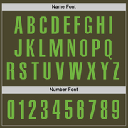 Custom Olive Neon Green Performance Salute To Service Golf Polo Shirt