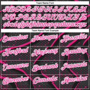 Custom Black Pink-Hot Pink 3D Bowling Dot Performance Polo Shirt